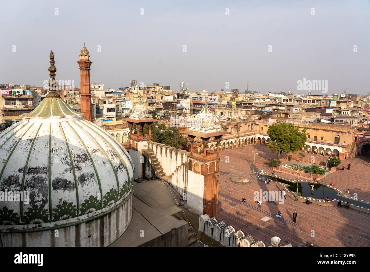 Jama Masjid dans la vieille ville de Delhi, Inde Banque D'Images