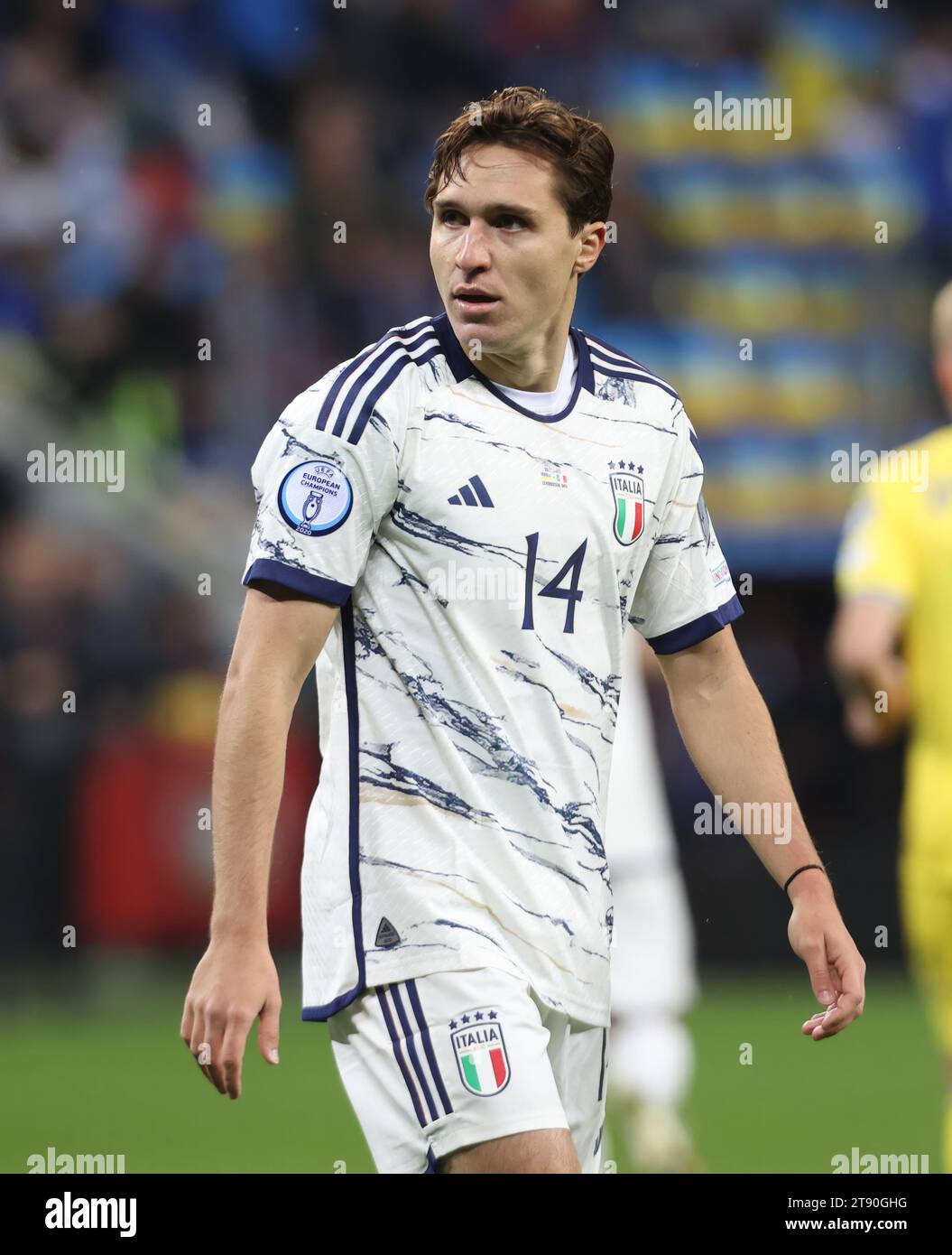 Leverkusen, Deutschland. 20 novembre 2023. Federico Chiesa (Italien), Leverkusen, Deutschland, 20.11.2023, EM-Qualifikation, 10. Spieltag, Ukraine vs Italien. Crédit : Juergen Schwarz/Alamy Live News Banque D'Images