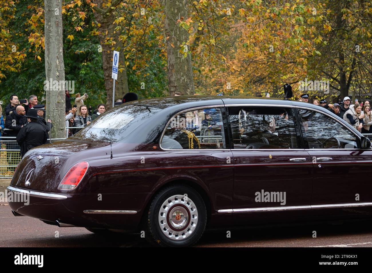 Londres, Royaume-Uni, le 21 novembre 2023, le roi et la reine ont officiellement accueilli le président sud-coréen Yoon Suk Yeol et la première dame lors de la visite d'État à Londres, Andrew Lalchan Photography/Alamy Live News Banque D'Images