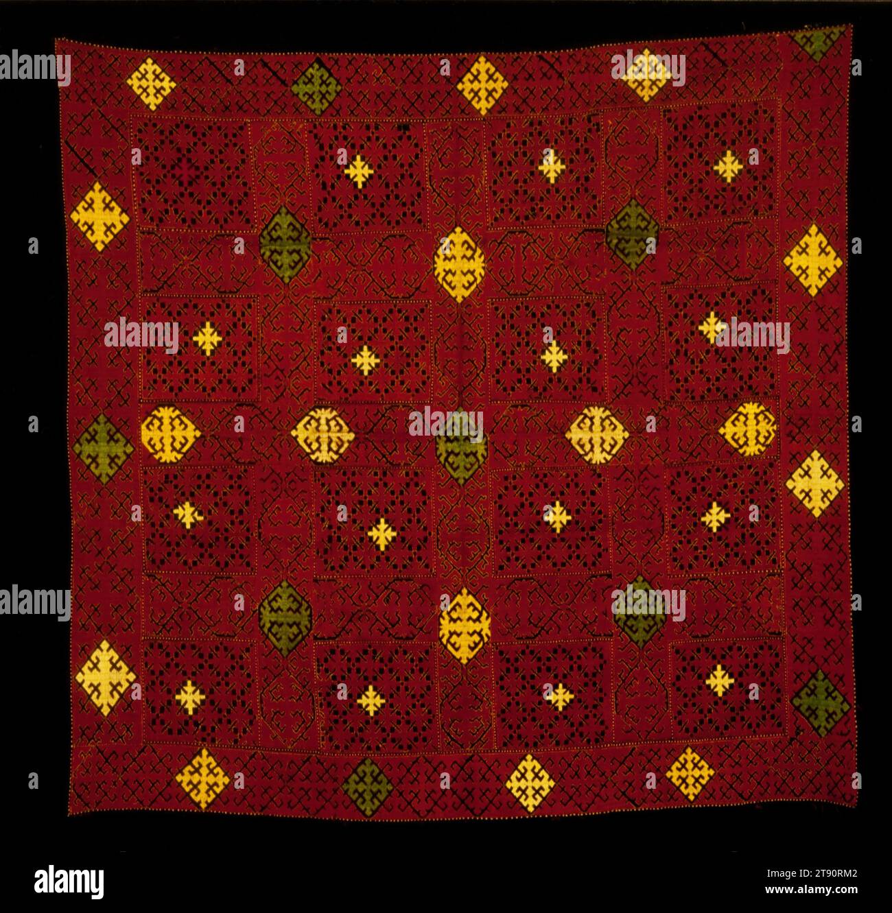 Couverture, 19e siècle, 46 x 46 po. (116,84 x 116,8 cm), Afghanistan, 19e siècle Banque D'Images