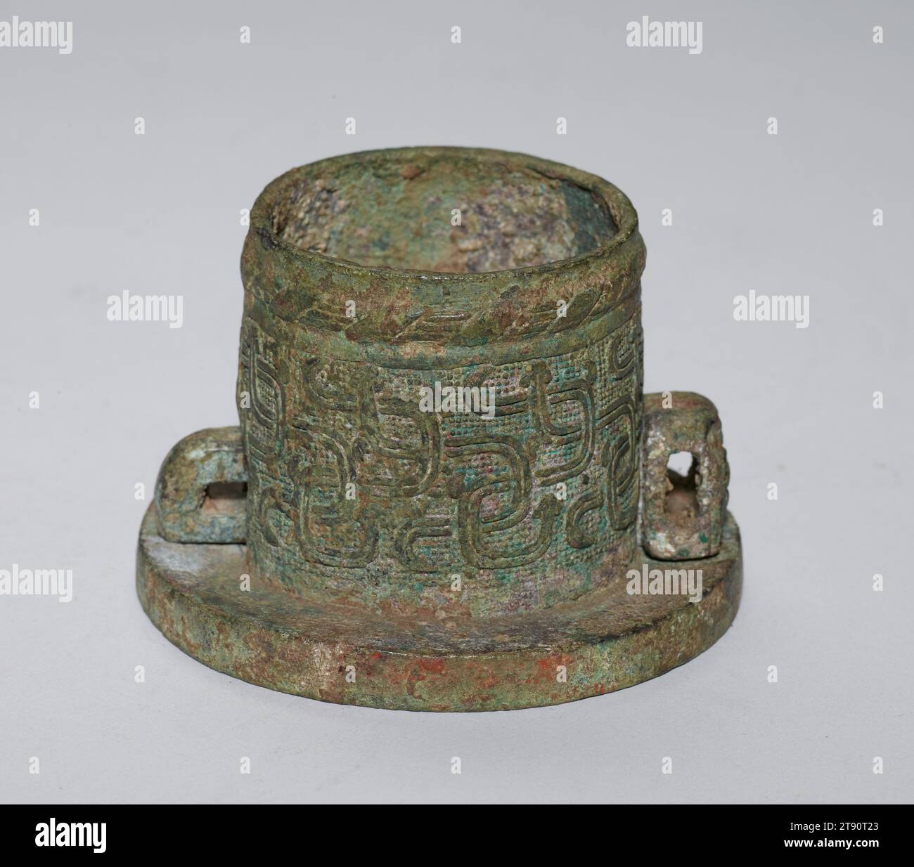 Chapeau d'essieu de roue de chariot, un d'une paire, 5e-4e siècle av. J.-C., 3 1/16 × 2 1/16 po., 0,9 lb. (7,78 × 5,24 cm, 0,4 kg), Chine, 5e-4e siècle av. J.-C. Banque D'Images