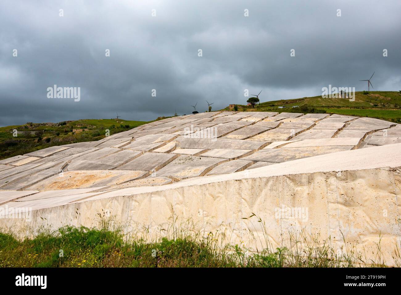 Champ de béton du Crétto Burri - Sicile - Italie Banque D'Images