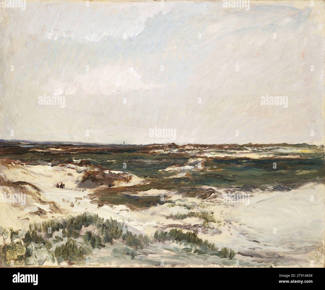 Les dunes de Camiers, 1871, Charles-François Daubigny, français, 1817-1878, 22 1/2 x 25 3/4 po (57,15 x 65,41 cm) (toile)31 × 35 1/4 × 3 3/4 po (78,74 × 89,54 × 9,53 cm) (cadre extérieur), huile sur toile, France, 19e siècle, Camiers est une petite ville sur la côte du nord-ouest de la France Banque D'Images