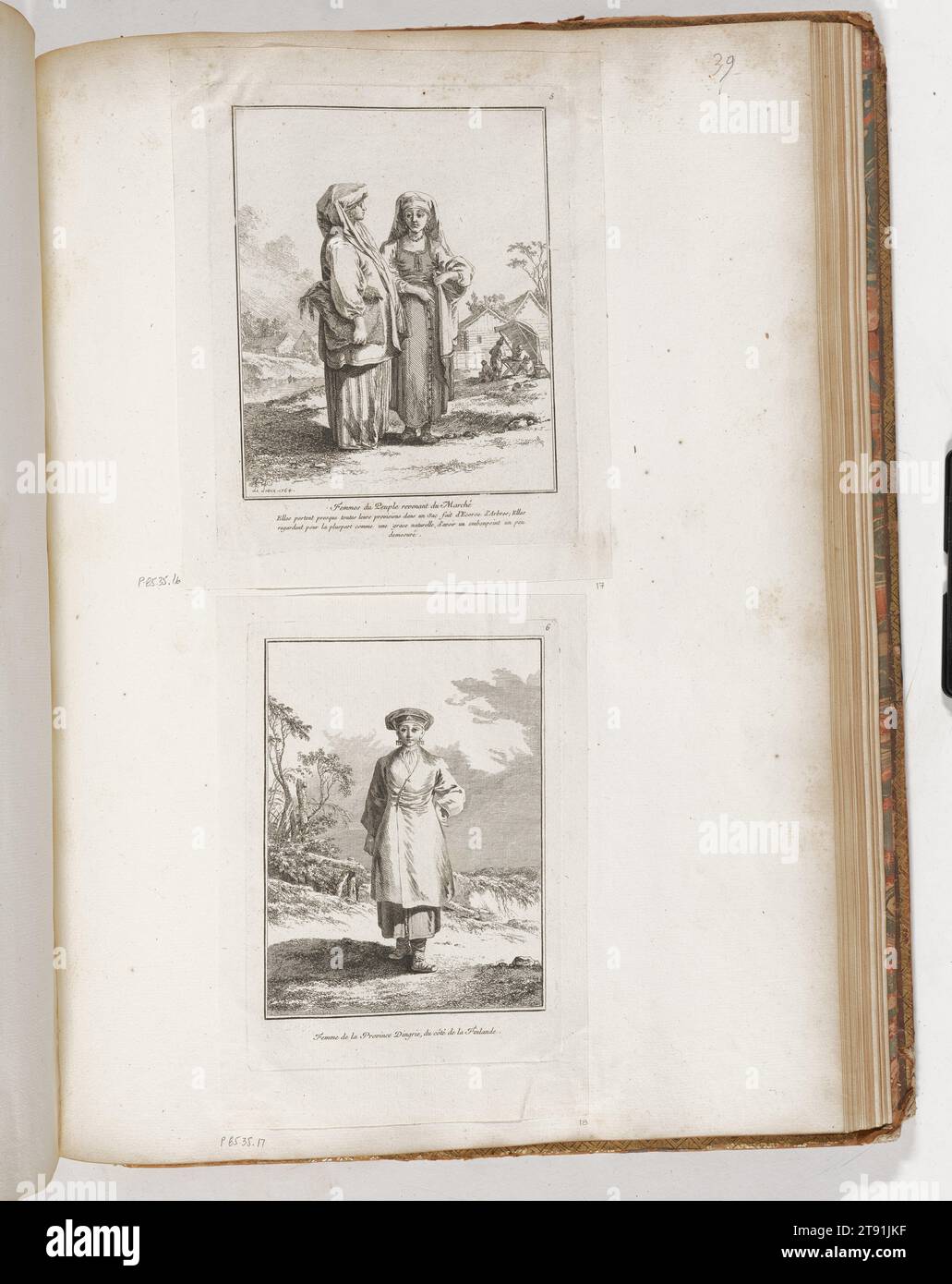 Femme de la province de Dingrie (Finlande), 1764, Jean-Baptiste le Prince, français, 1734 - 1781, 7 x 5 3/8 po (17,78 x 13,65 cm) (image)8 1/2 x 6 pouces (21,59 x 15,24 cm) (plaque) 10 x 7 po (25,4 x 17,78 cm) (feuille), gravure, France, 18e siècle Banque D'Images