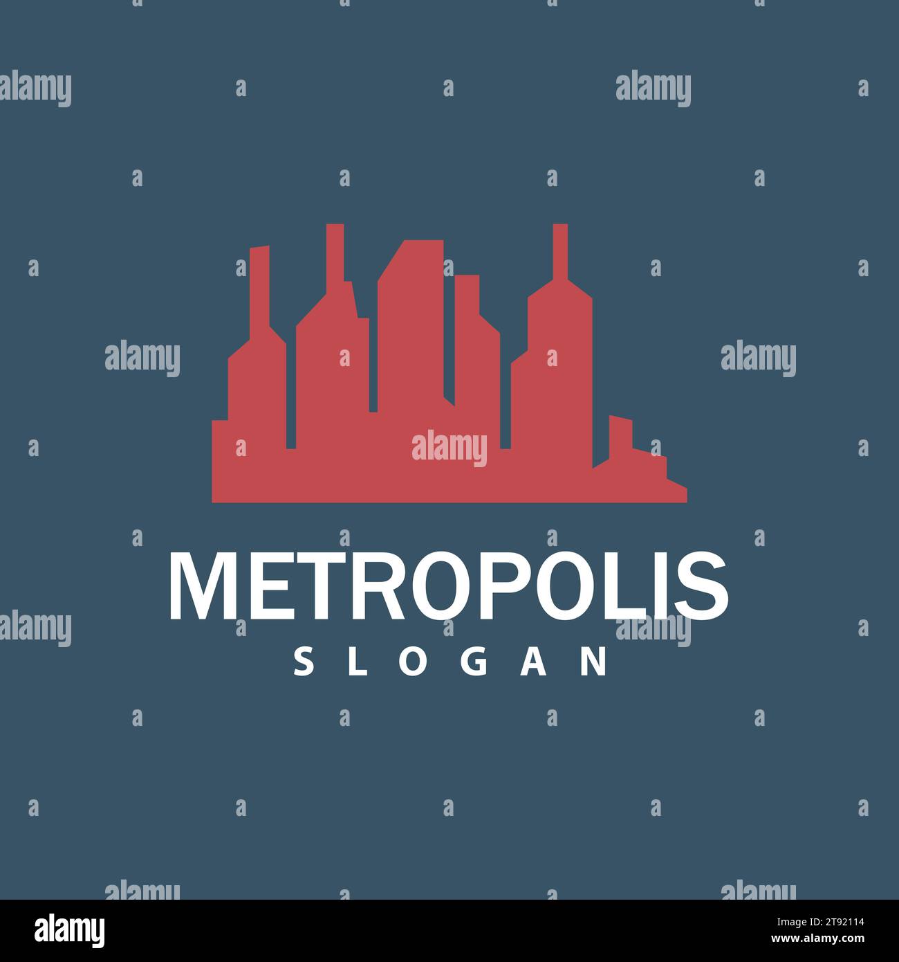 Logo Cityscape, conception Metropolis Skyline, vecteur de construction de ville, illustration de symbole d'icône Illustration de Vecteur