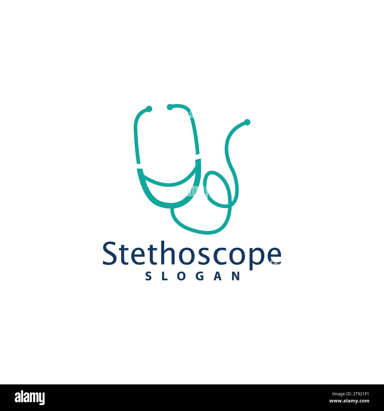 Logo de la santé, vecteur de stéthoscope de docteur, conception de ligne de soins de santé, icône Silhouette Illustration Illustration de Vecteur