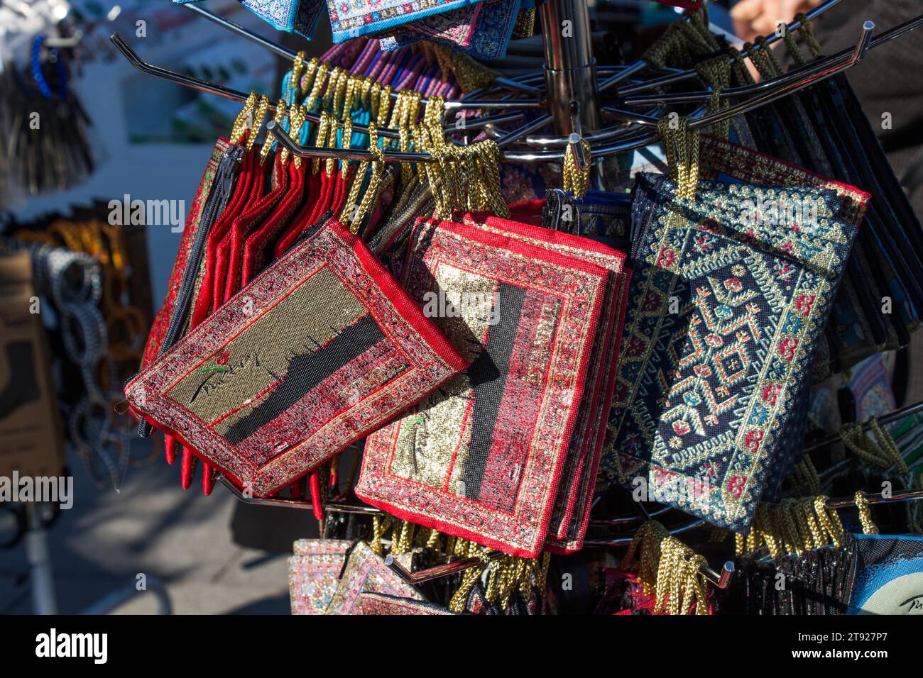 Sacs tissés à la main de style traditionnel de tissu Banque D'Images