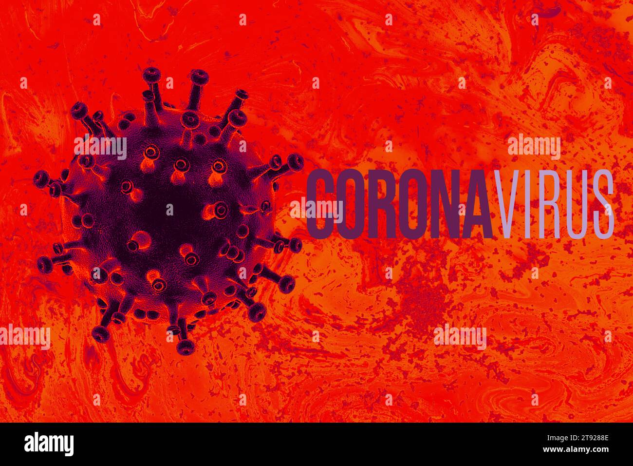 Éclosion de coronavirus (COVID-19) et antécédents de grippe des coronavirus Banque D'Images