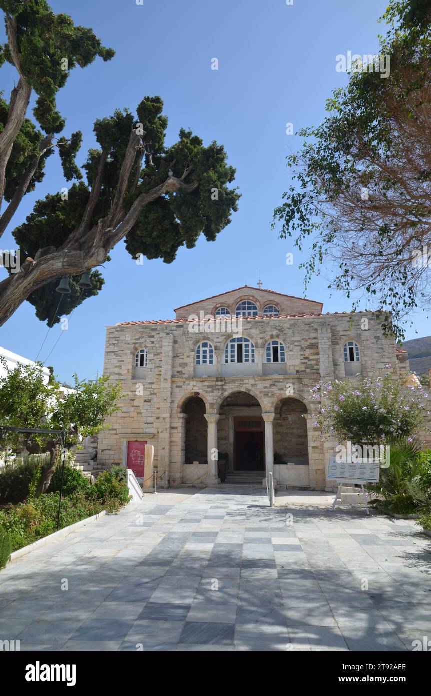 Grèce, Egée, Kyklades, île de Paros la célèbre église d'Ekatontapiliani (100 portes) Banque D'Images