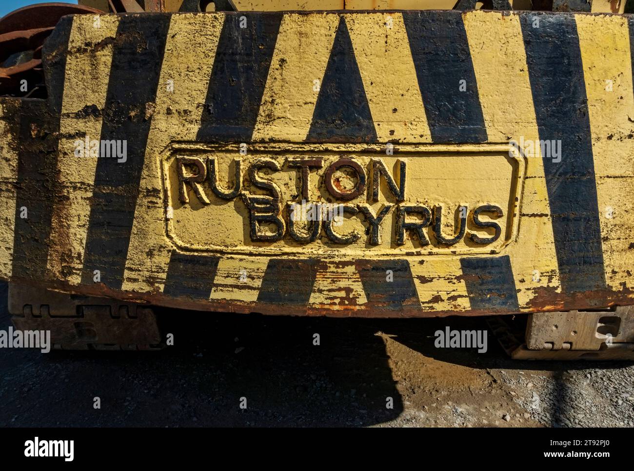 Gros plan de l'ancienne Ruston Bucyrus machines d'équipement de pelle industrielle Angleterre Royaume-Uni GB Grande-Bretagne Banque D'Images Gros plan de l'ancienne Ruston Bucyrus machines d'équipement de pelle industrielle Angleterre Royaume-Uni GB Grande-Bretagne Banque D'Images