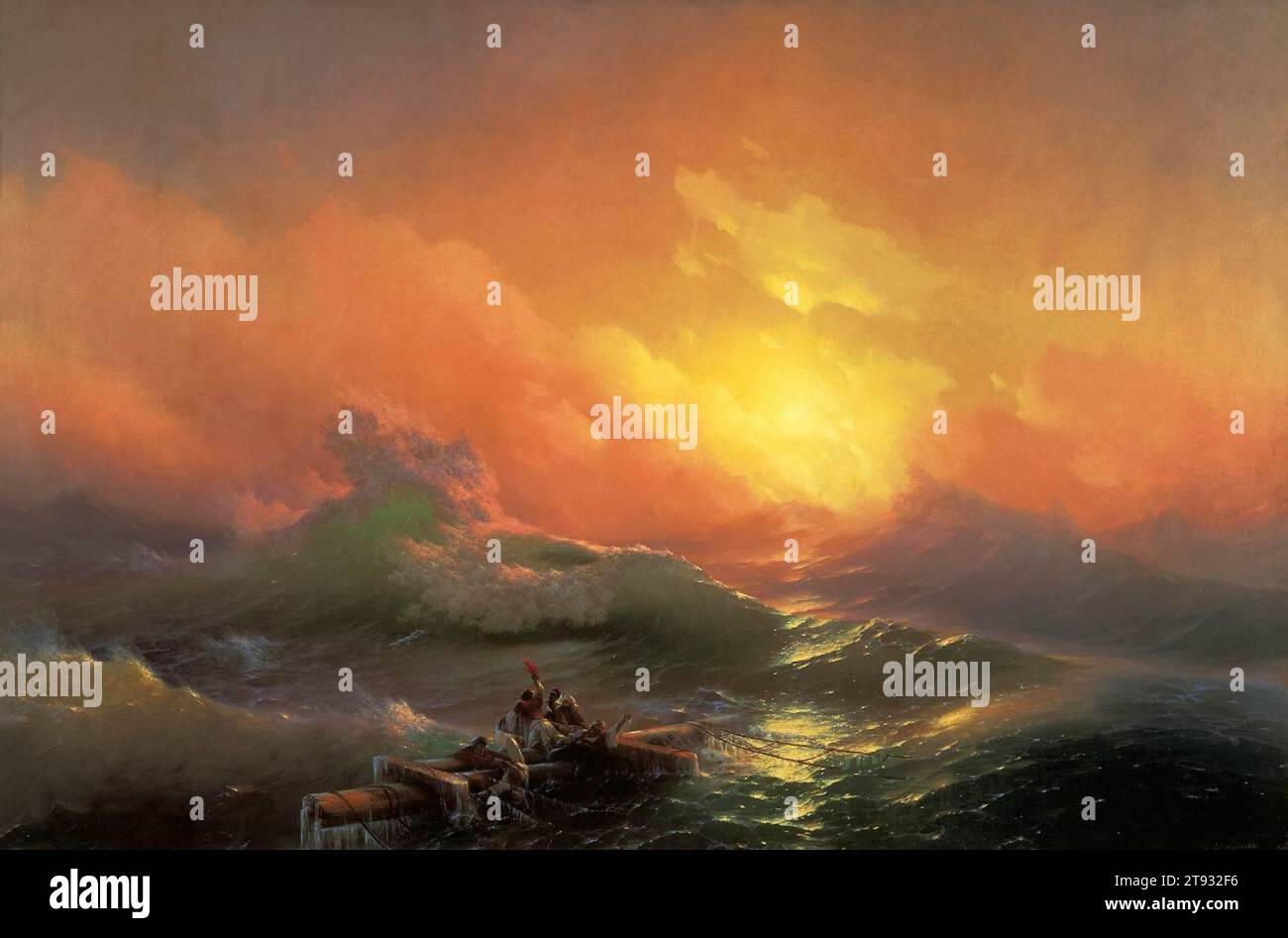 La neuvième vague 1850 par Ivan Konstantinovitch Aivazovsky Banque D'Images