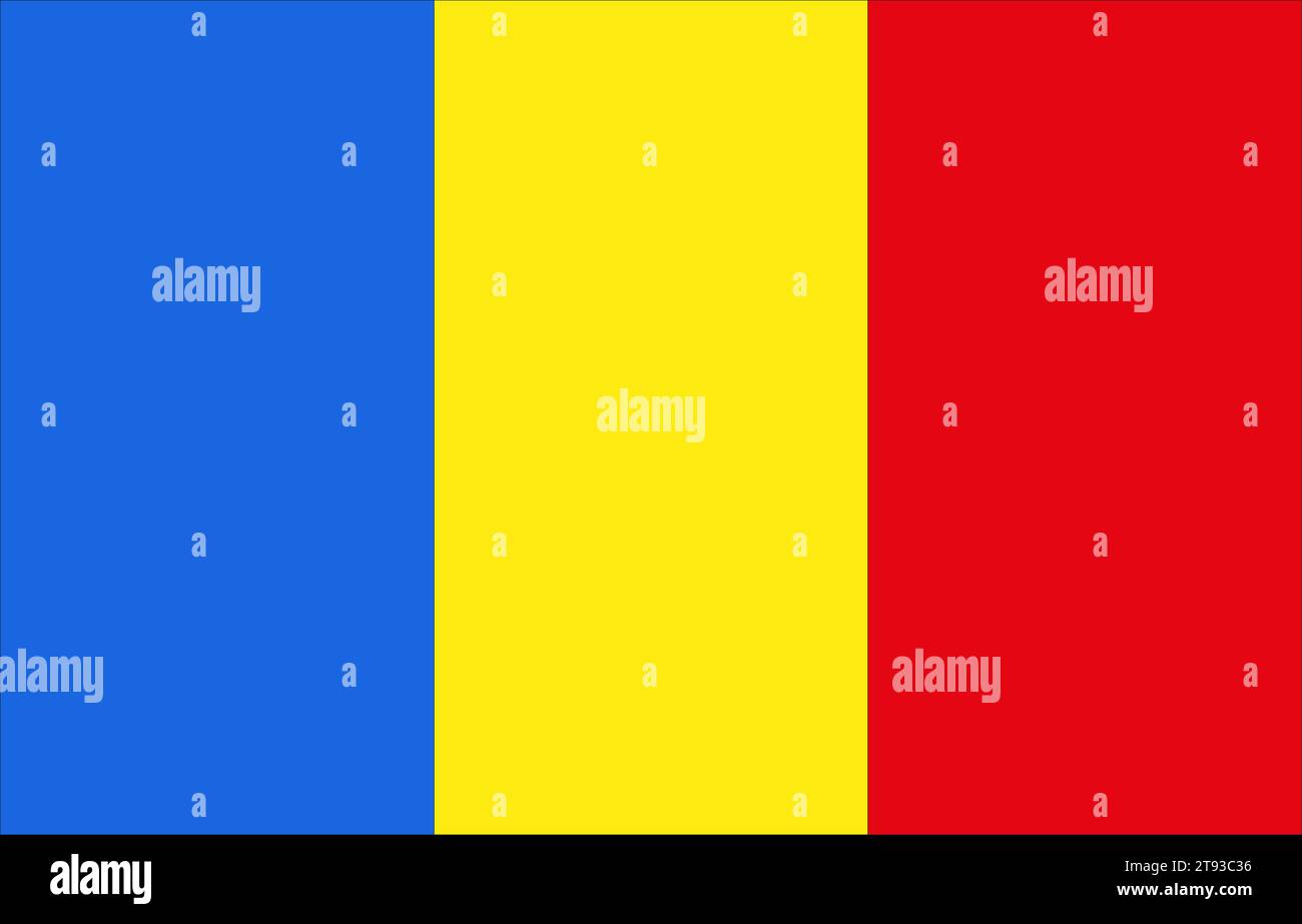 Drapeau roumain bleu, jaune et rouge Banque D'Images Drapeau roumain bleu, jaune et rouge Banque D'Images