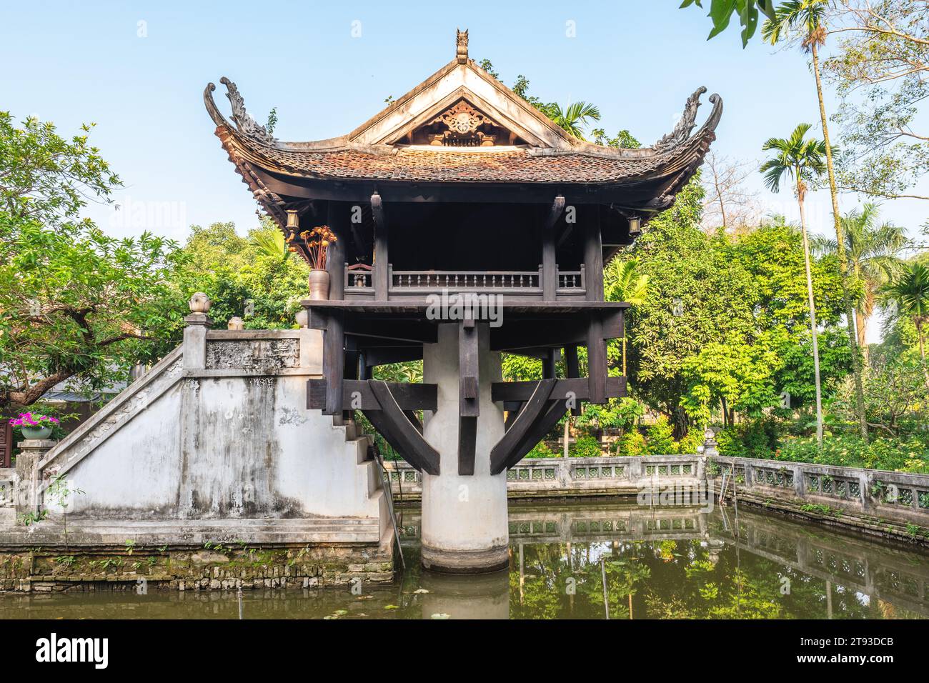 Pagode One Pillar, officiellement connue sous le nom de pagode Dien Huu, à Hanoi, Vietnam Banque D'Images