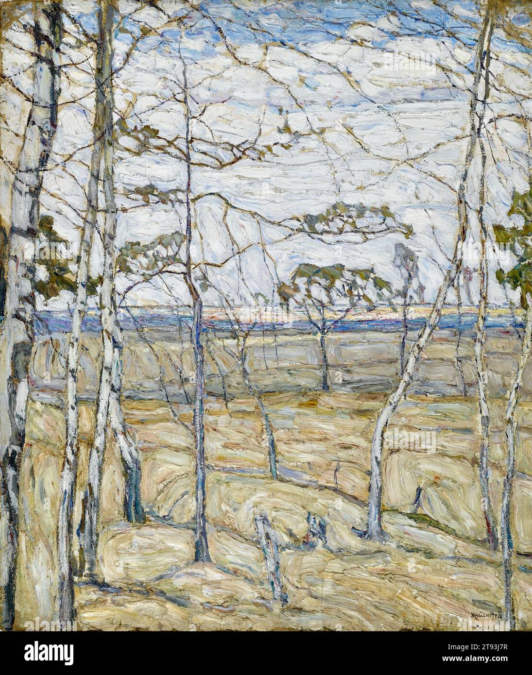 Abraham Manievich (artiste expressionniste ukrainien-américain) - Birch Trees - 1911 Banque D'Images