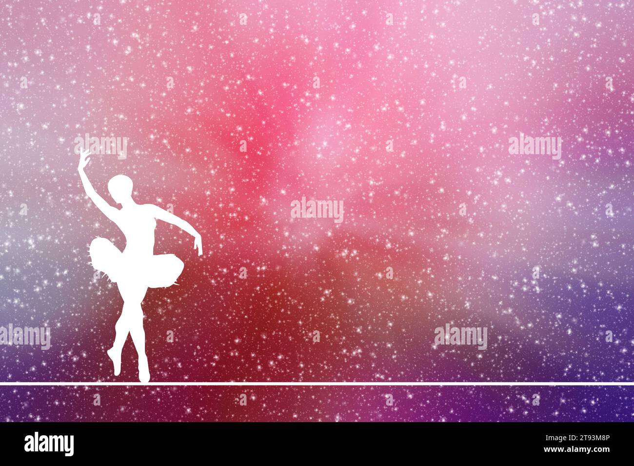 illustration de silhouette d'une danseuse de ballerine classique Banque D'Images