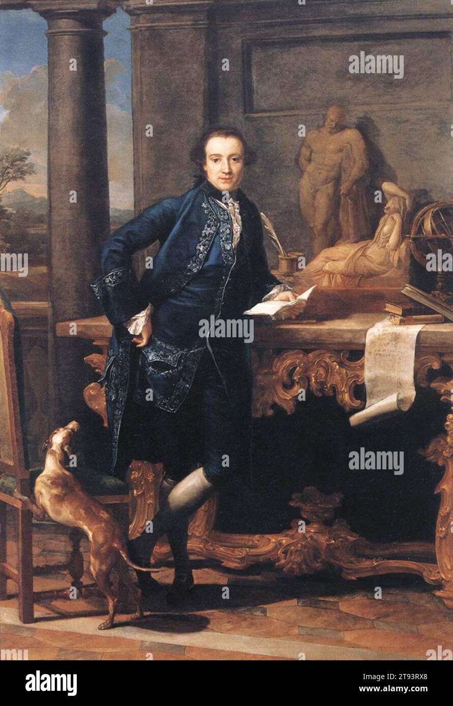 Portrait de Charles Crowle 1761-62 par Pompeo Batoni Banque D'Images