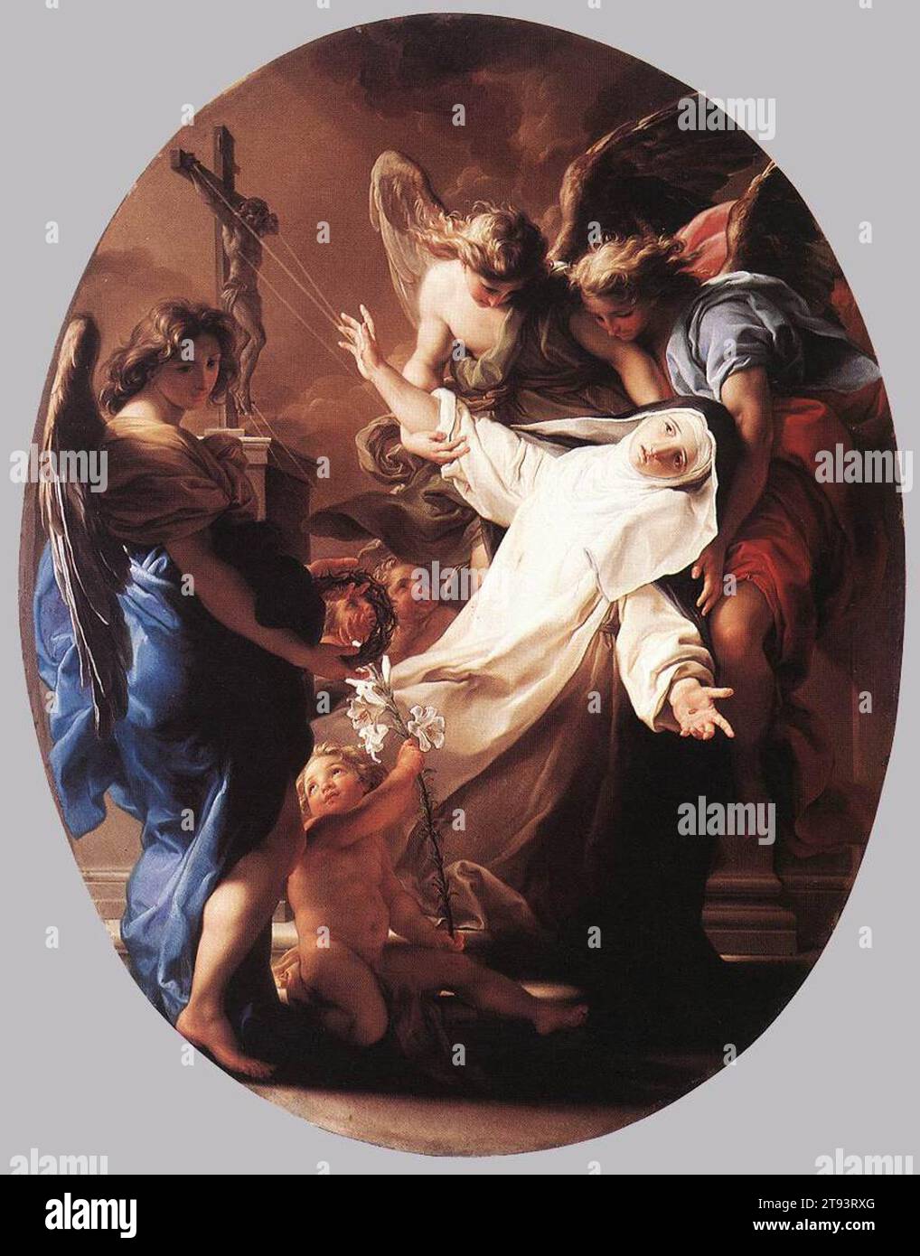 L'Ecstasy de Sainte Catherine de Sienne 1743 par Pompeo Batoni Banque D'Images