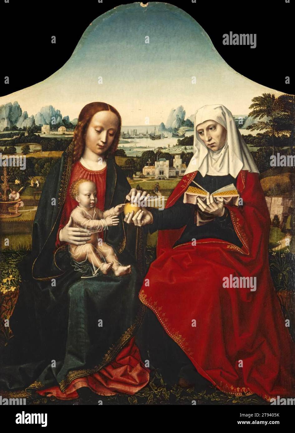 Vierge et enfant avec Sainte Anne 1525-30 par Ambrosius Benson Banque D'Images