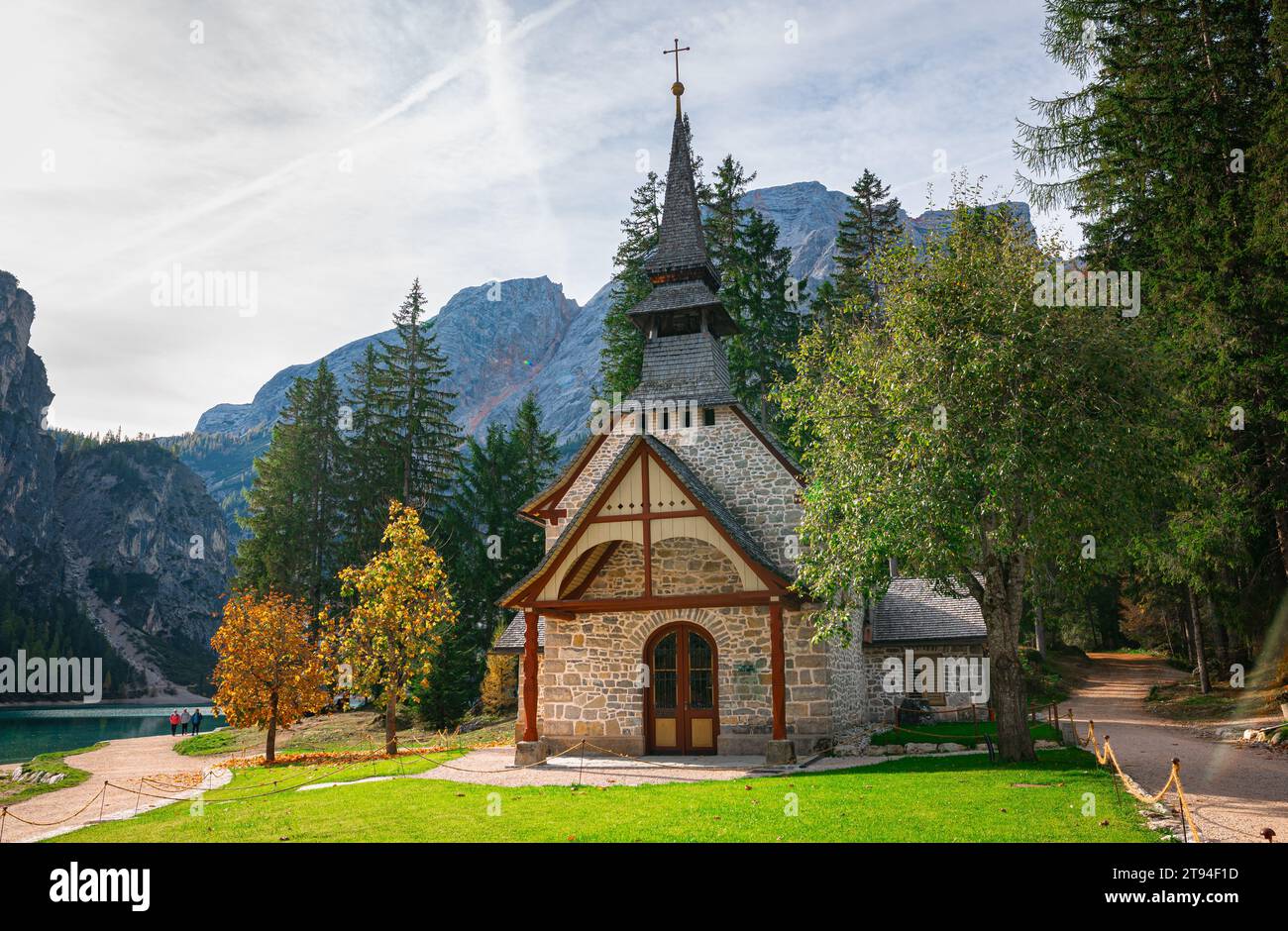 Pittoresque petite église dans le Tyrol du Sud Banque D'Images
