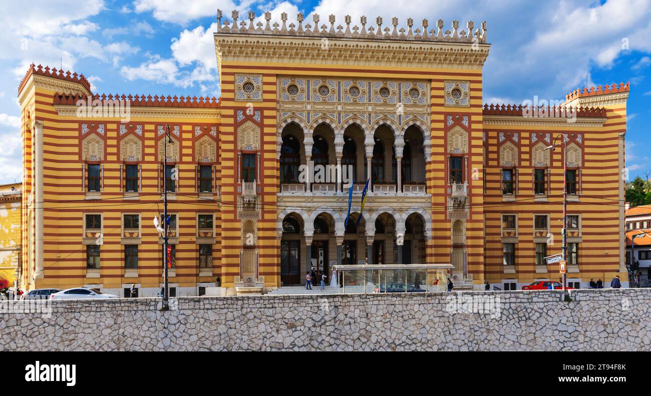 Bibliothèque nationale de Sarajevo - Bosnie-Herzégovine Banque D'Images