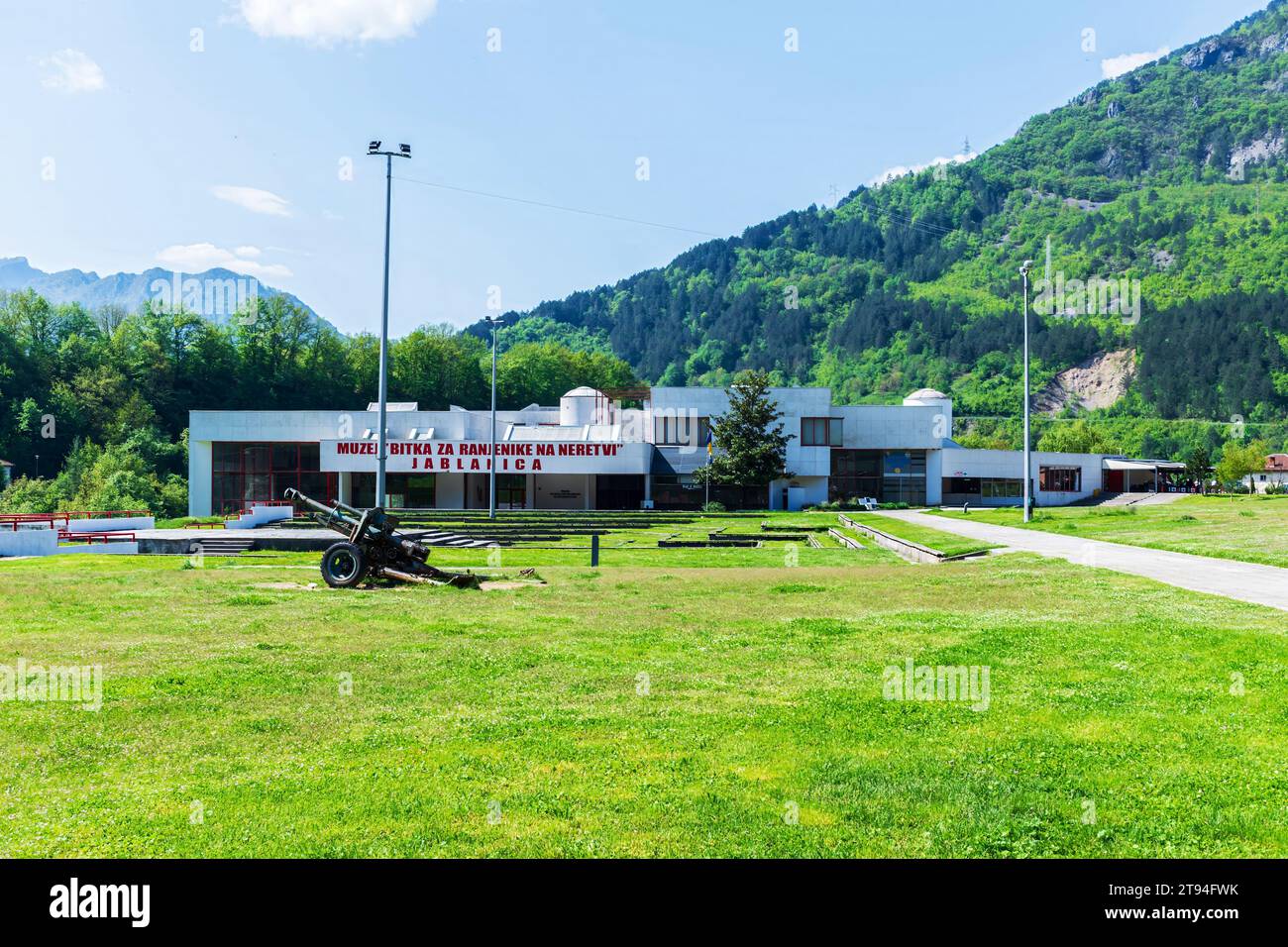 Musée de la 'bataille pour les blessés sur la Neretva', Jablanica, Bosnie-Herzégovine. Banque D'Images