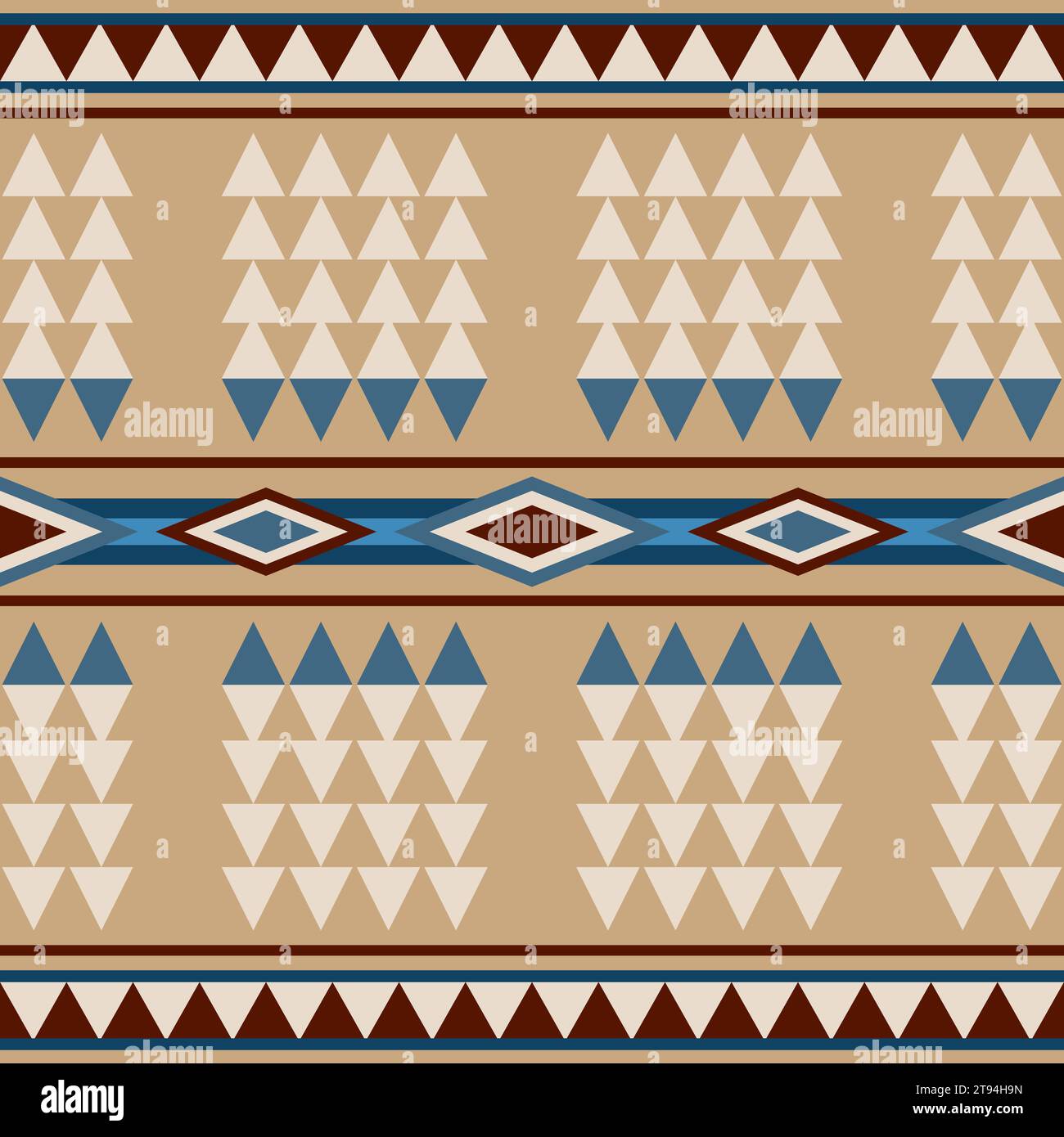 Conception du sud-ouest avec des triangles et des formes de diamant dans un motif de répétition sans couture - Illustration vectorielle Illustration de Vecteur Conception du sud-ouest avec des triangles et des formes de diamant dans un motif de répétition sans couture - Illustration vectorielle Illustration de Vecteur