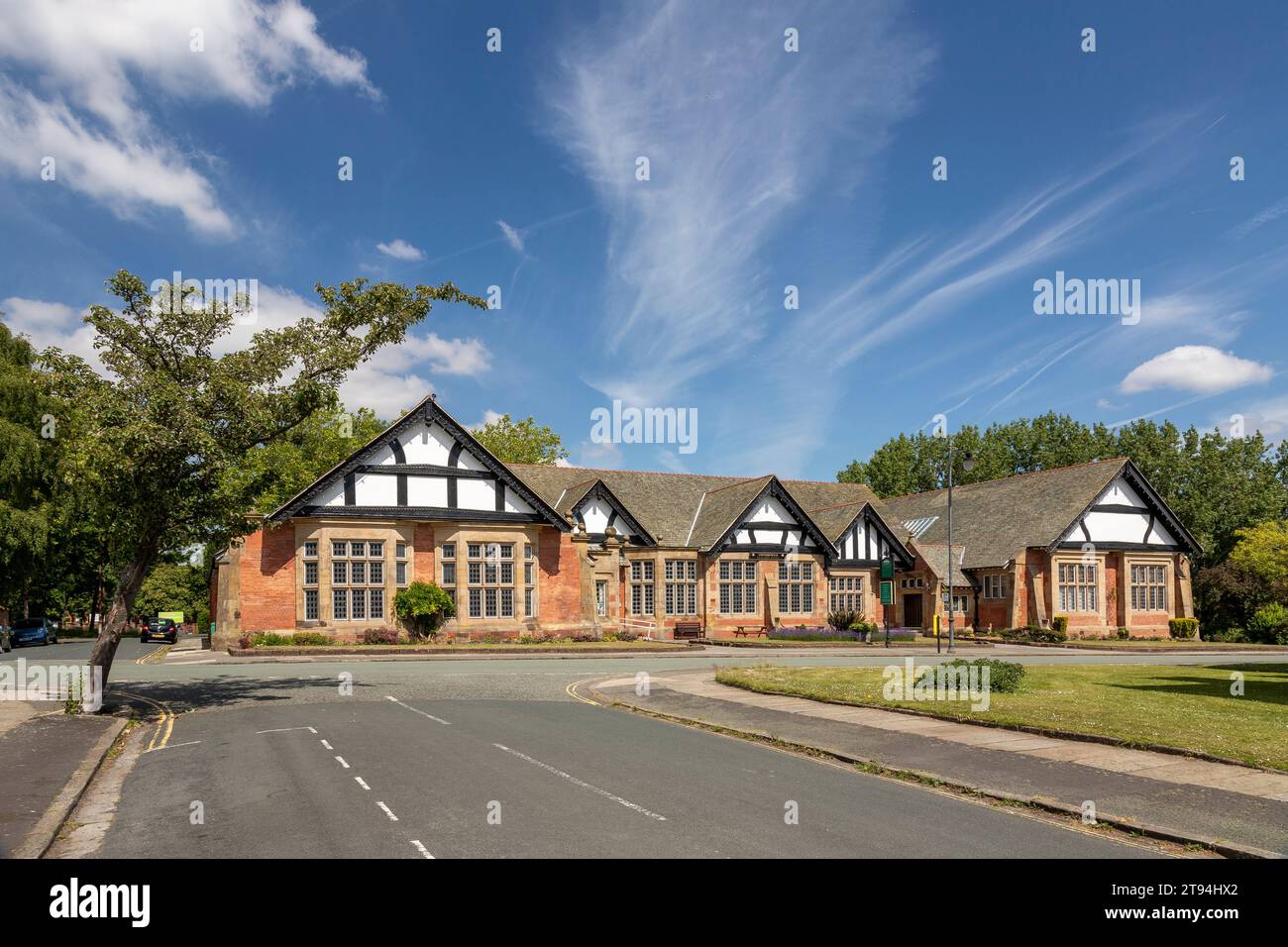 Hulme Hall sur Bolton Road, Port Sunlight. Banque D'Images