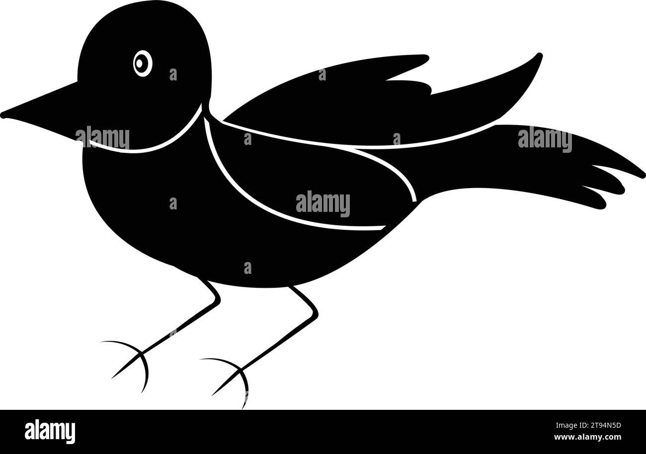 Les dessins de l'icône d'oiseau Illustration de Vecteur