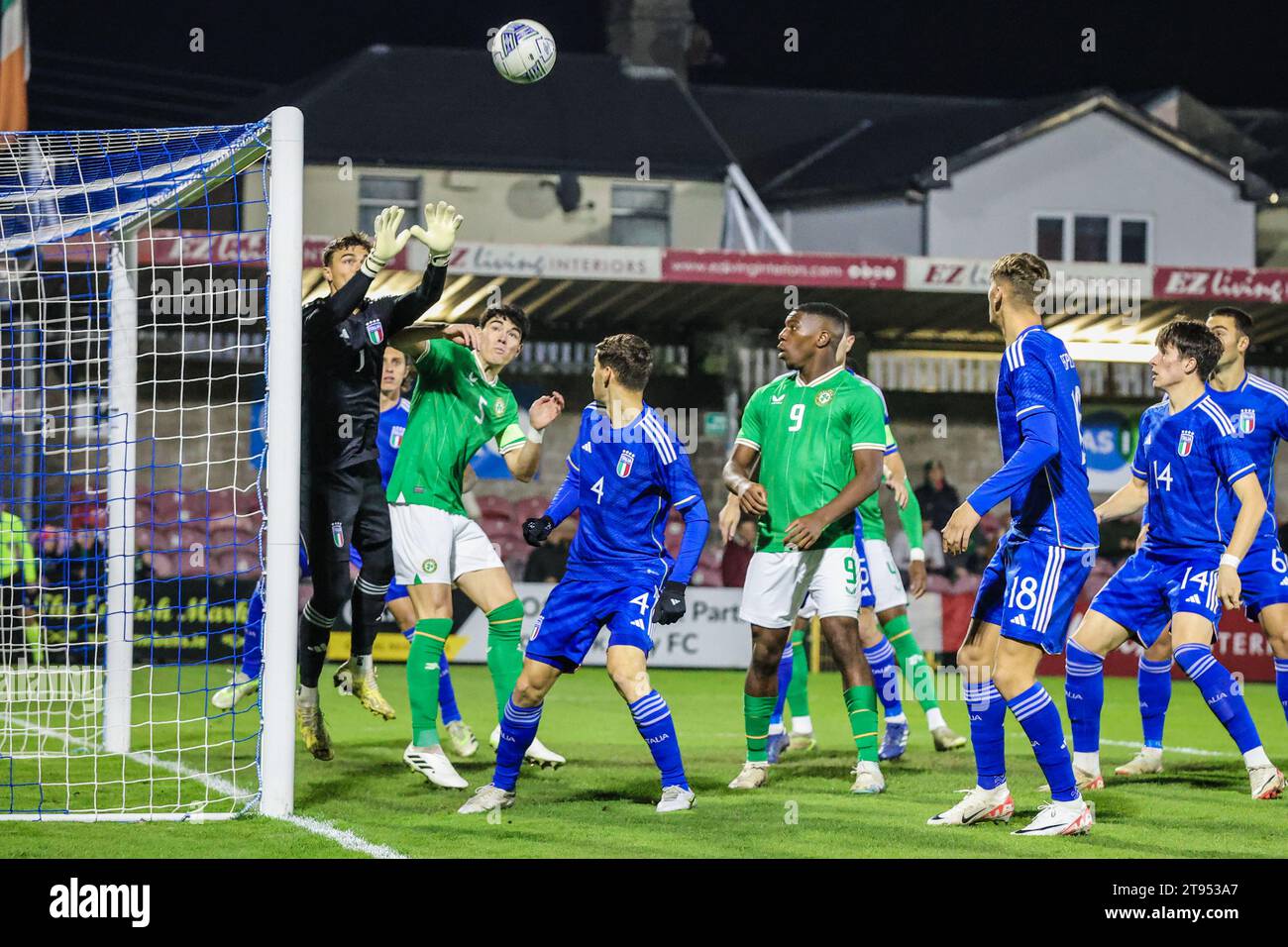 21 novembre 2023, Cork, Irlande - UEFA Under 21 Championship qualifier : République d'Irlande vs Italie à Turners Cross. Crédit : David Ribeiro Banque D'Images