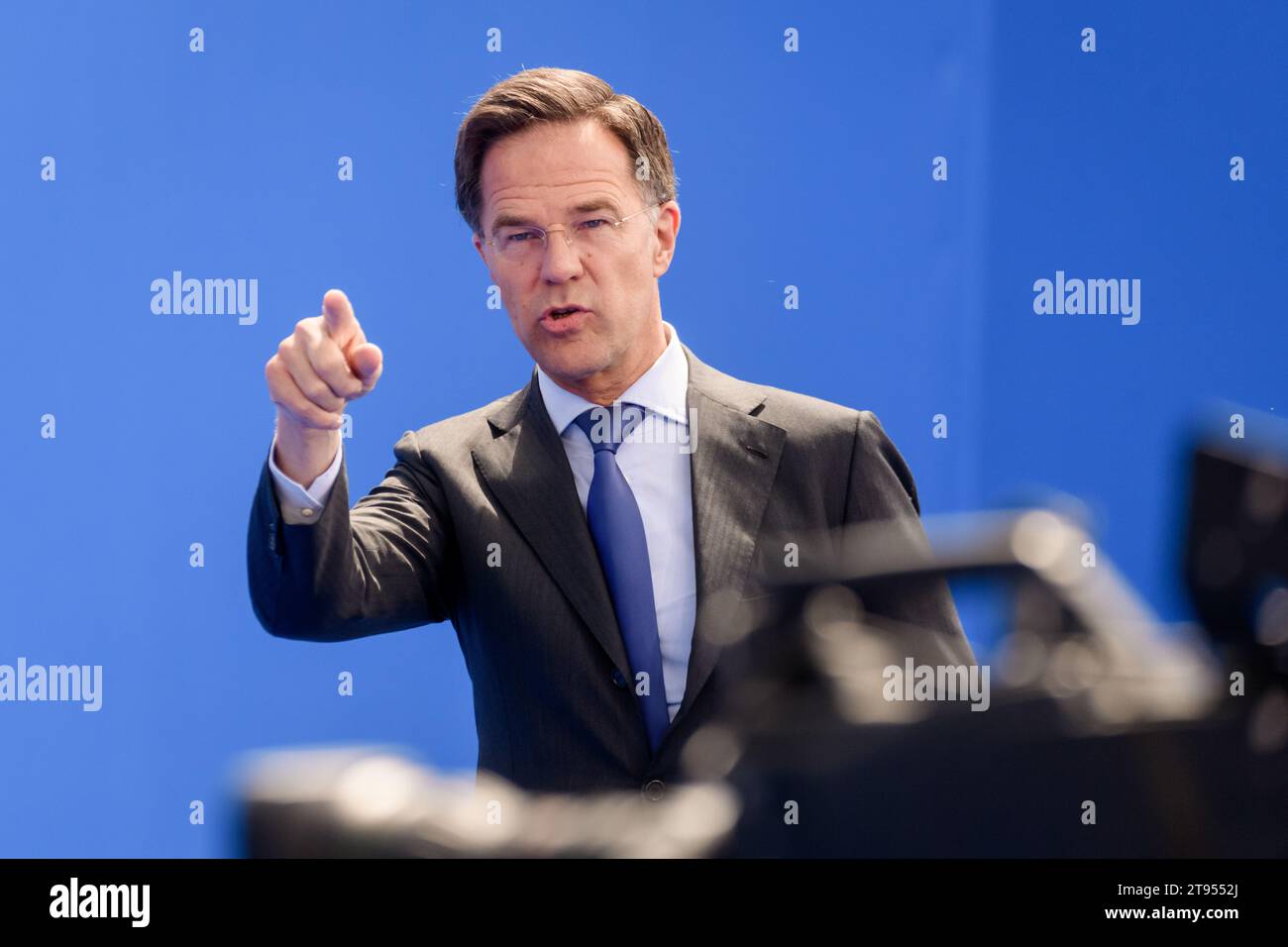 VILNIUS, LITUANIE. 11 juillet 2023. Mark Rutte, Premier ministre des pays-Bas, lors du SOMMET DE l'OTAN 2023. Vilnius, Lituanie. Banque D'Images