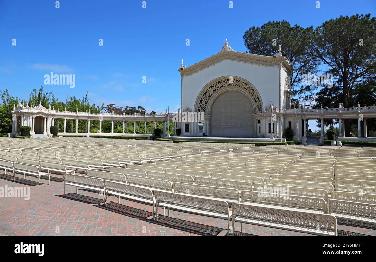 Spreckels Organ Pavillion - San Diego, Californie Banque D'Images