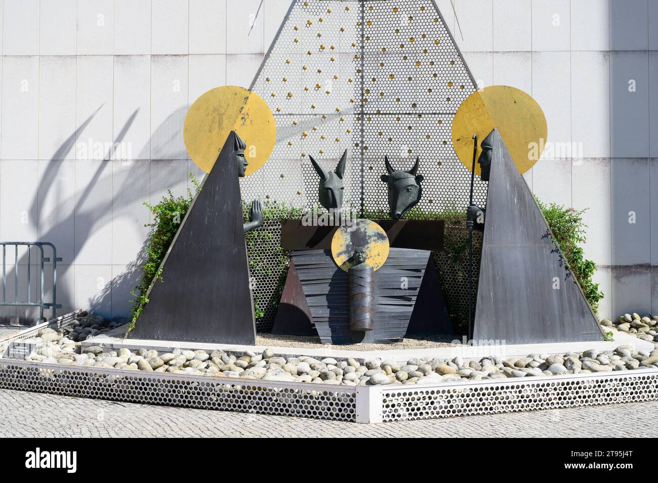 Scène de la Nativité. Sanctuaire de notre-Dame du Rosaire de Fátima à Fátima, Portugal. Banque D'Images Scène de la Nativité. Sanctuaire de notre-Dame du Rosaire de Fátima à Fátima, Portugal. Banque D'Images