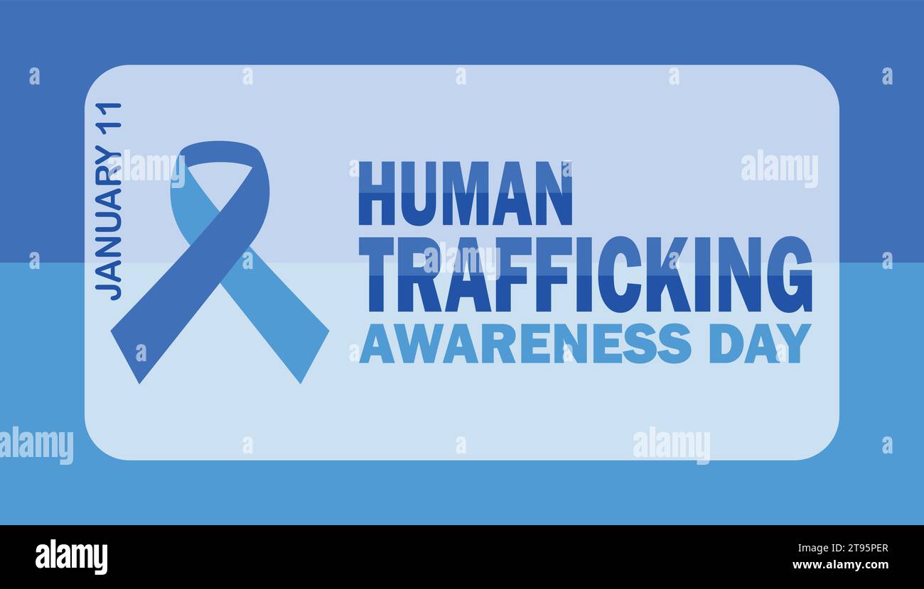 Journée de sensibilisation à la traite des êtres humains. Janvier 11. Illustration vectorielle. Convient pour carte de voeux, affiche et bannière. Illustration de Vecteur