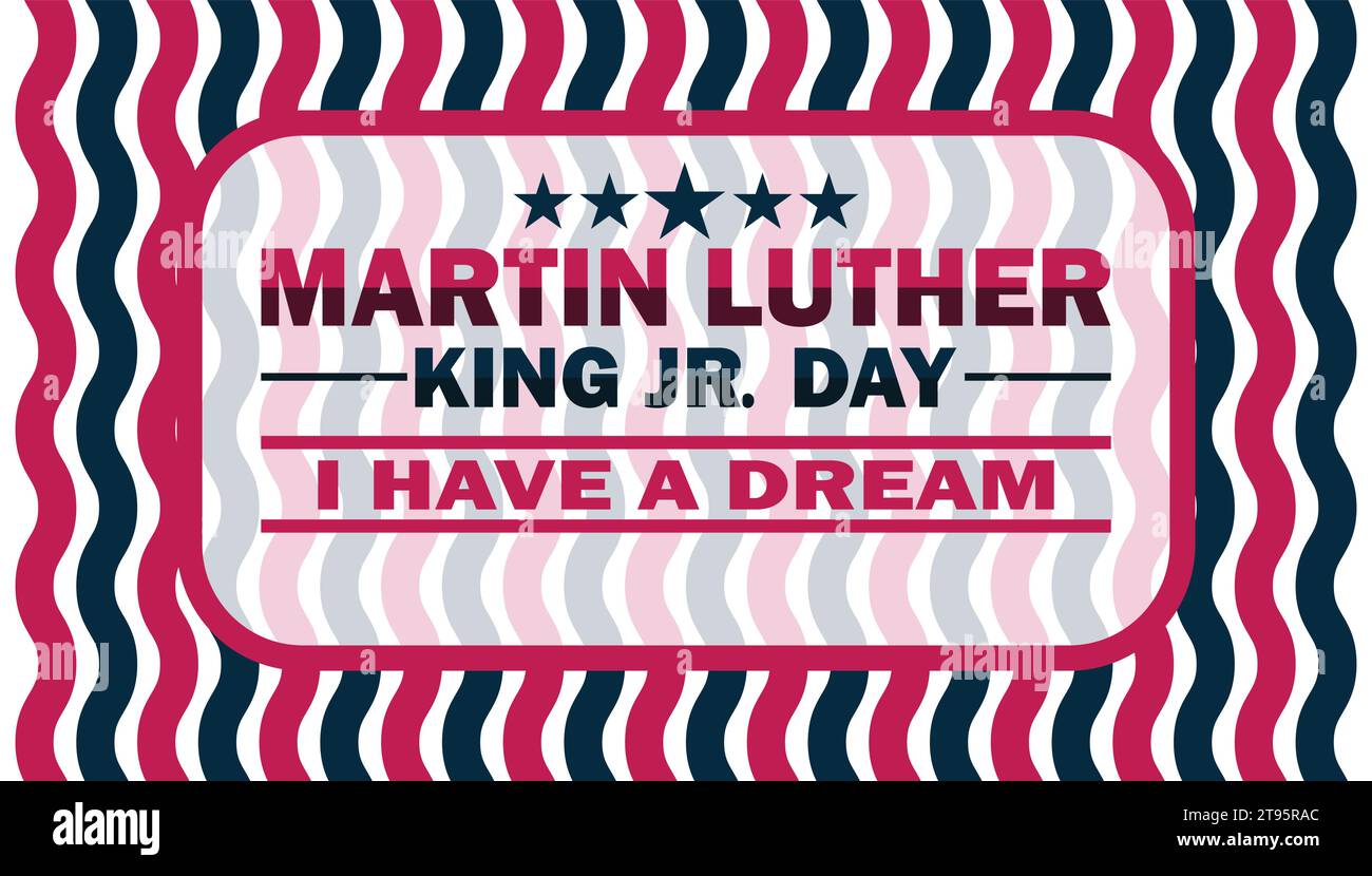 Martin Luther King Jr. Illustration Day Vector. J'ai un rêve. Convient pour carte de voeux, affiche et bannière. Illustration de Vecteur