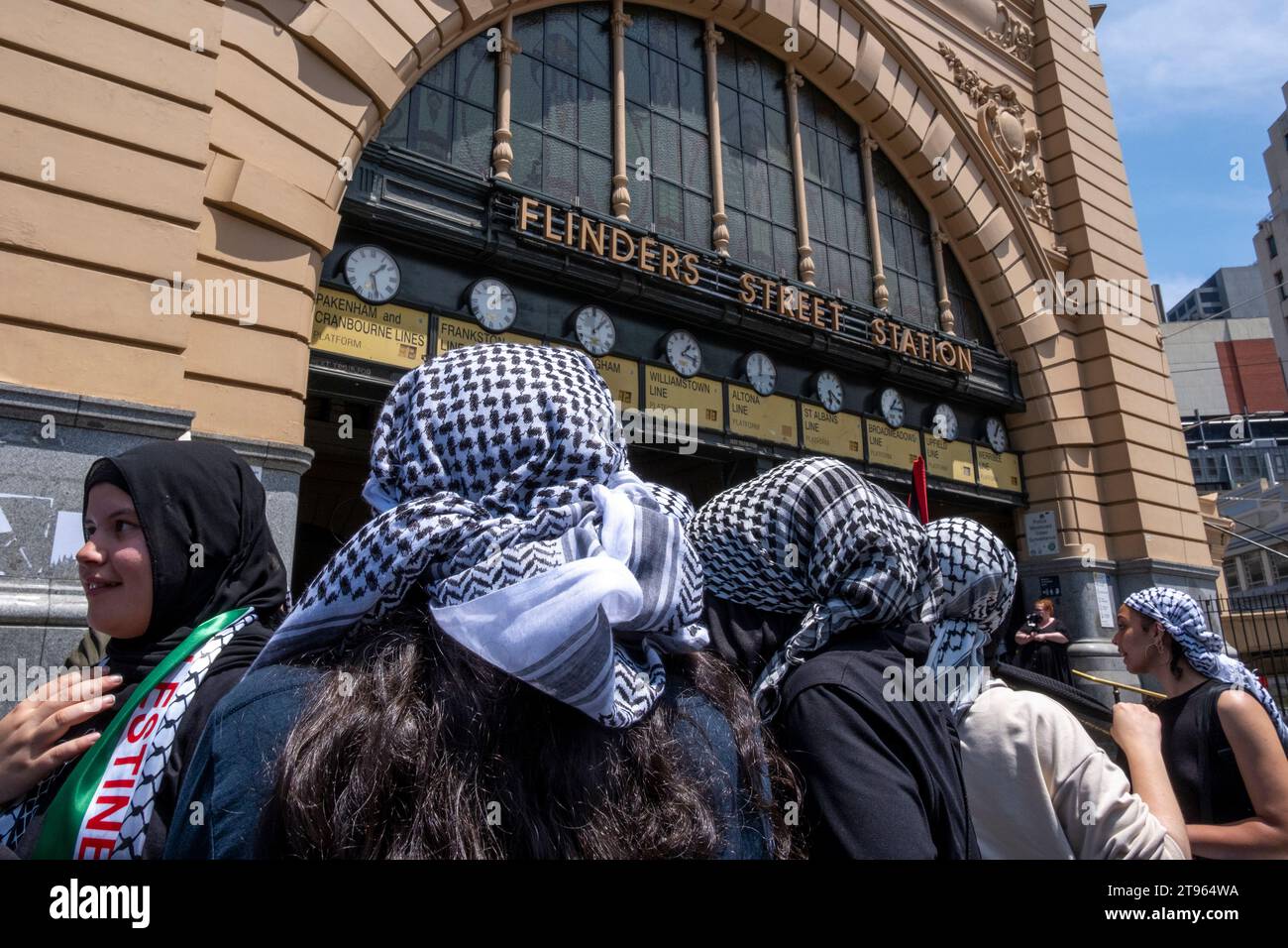 Des élèves se rassemblent pour soutenir la Palestine à Melbourne, Victoria, Australie Banque D'Images