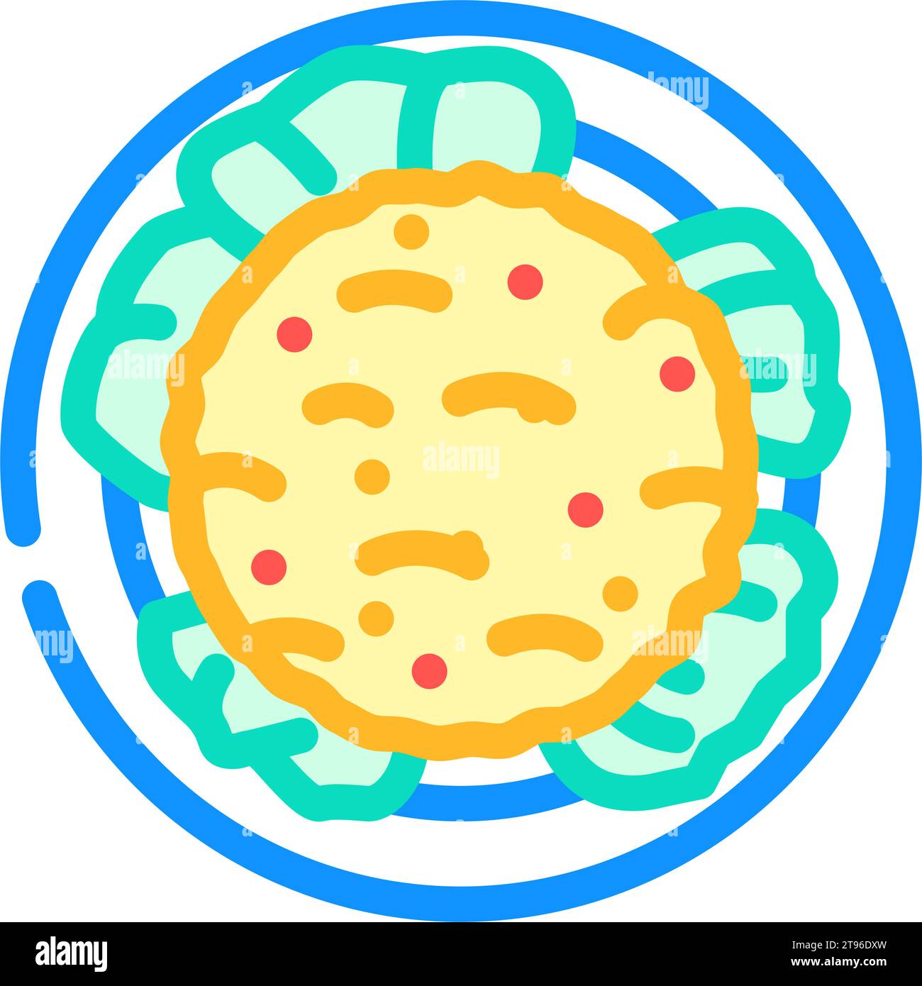 illustration vectorielle d'icône de couleur cuisine turque kisir Illustration de Vecteur