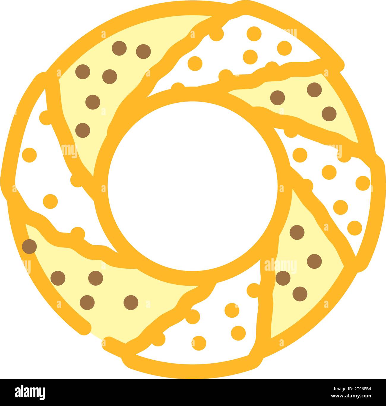 illustration vectorielle d'icône de couleur de bagel turc simit Illustration de Vecteur