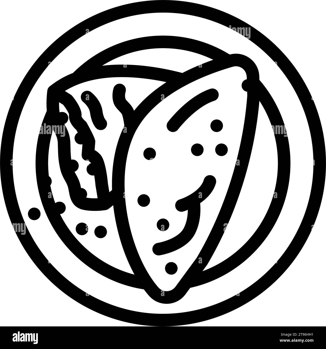 illustration vectorielle d'icône de ligne de cuisine turque gozleme Illustration de Vecteur
