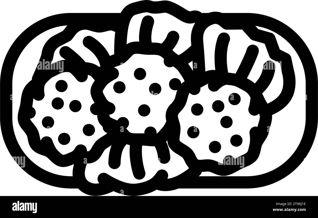 lentille kofte turc cuisin illustration vectorielle d'icône Illustration de Vecteur