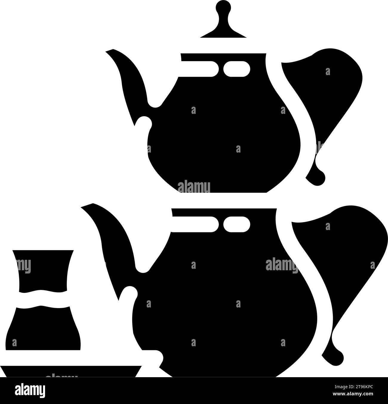 illustration vectorielle d'icône de glyphe de cuisine turque de thé Illustration de Vecteur