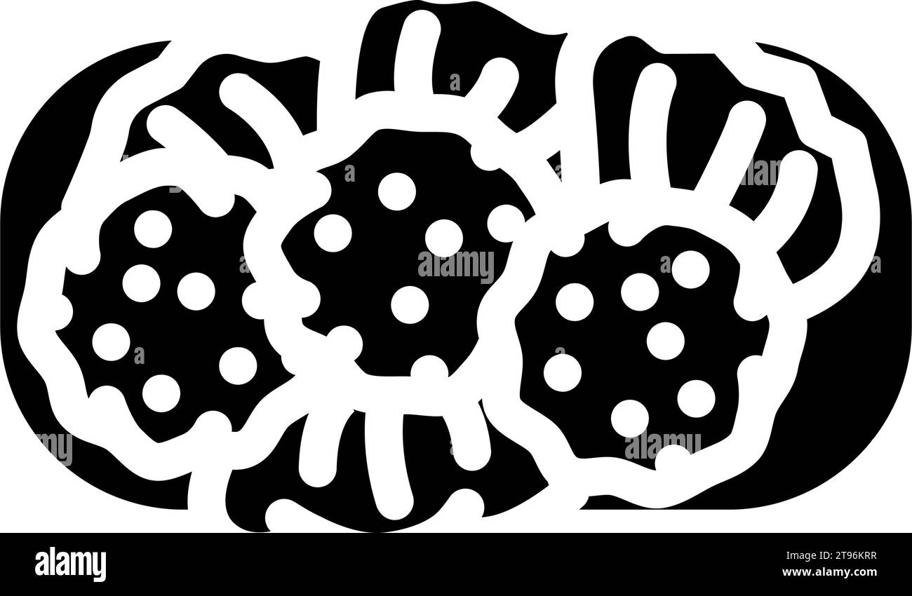 lentille kofte turc cuisin glyphe illustration vectorielle d'icône Illustration de Vecteur