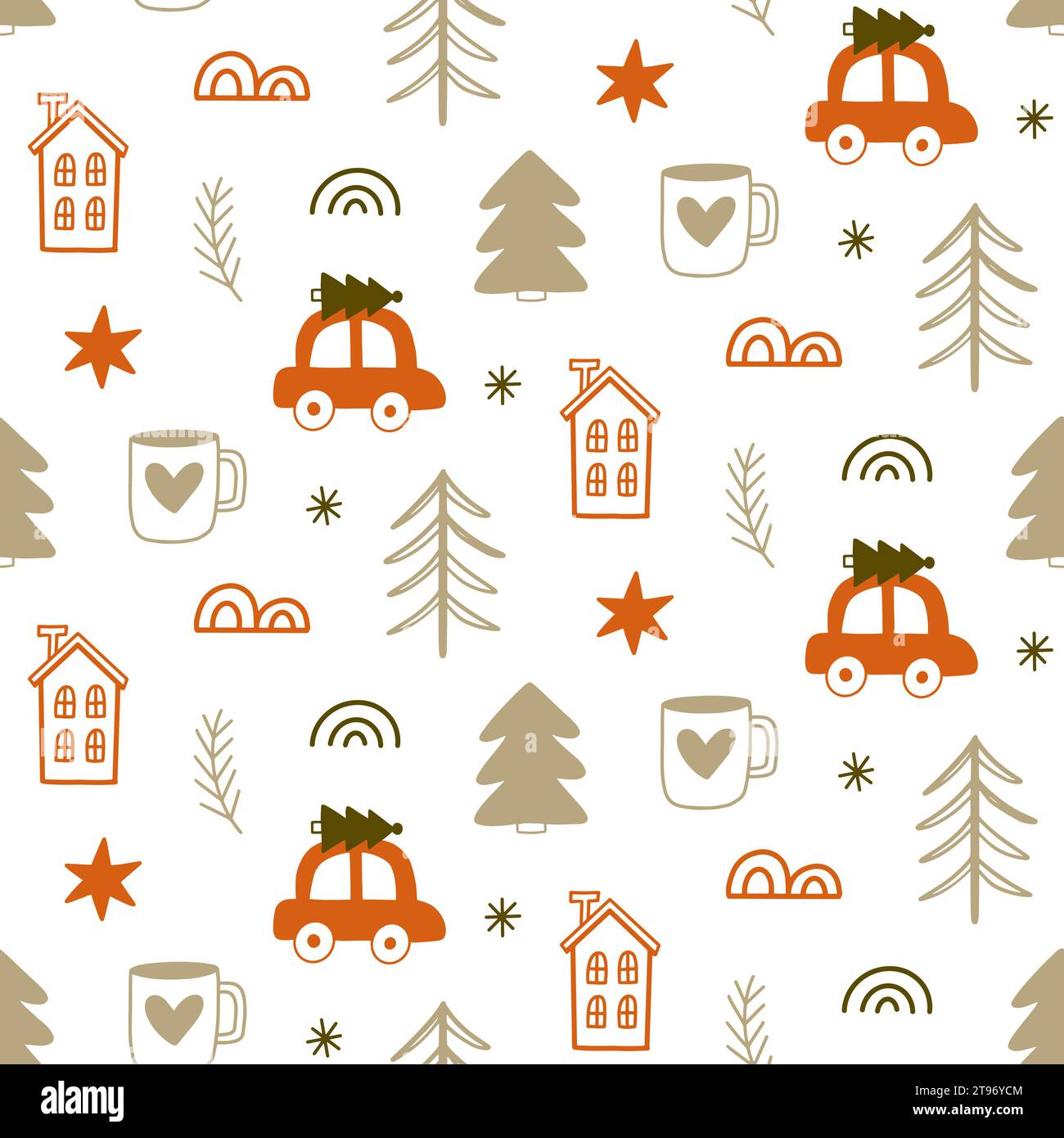 Fond de motif transparent de vecteur de Noël Illustration de Vecteur