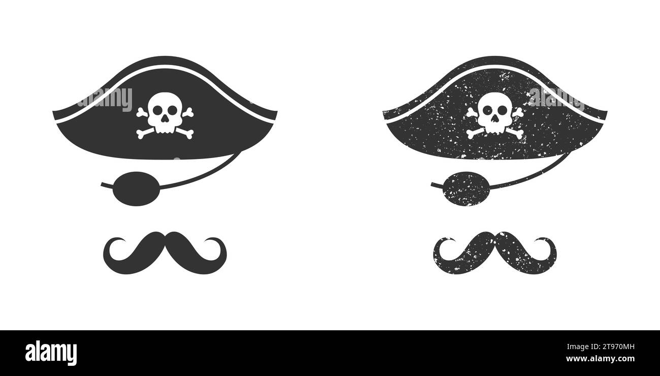 Icône du capitaine pirate. Illustration vectorielle Illustration de Vecteur