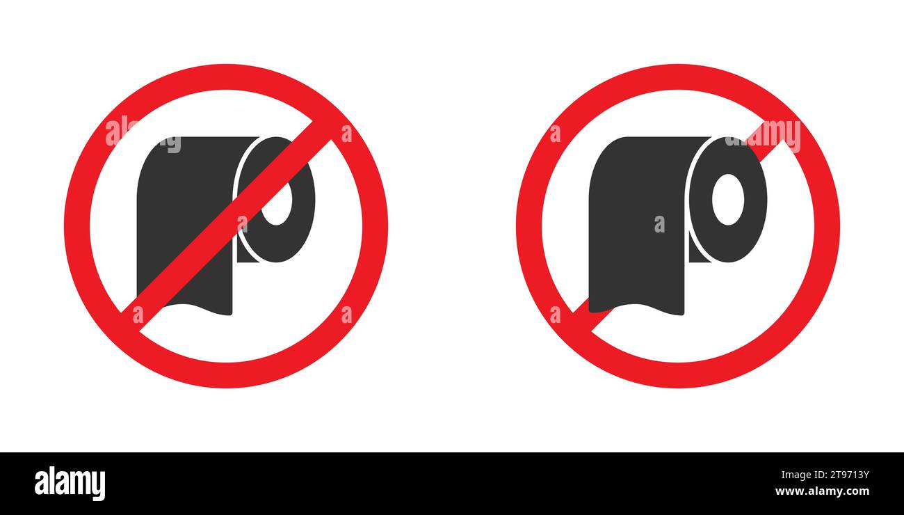 Pas de signe de papier toilette. Illustration vectorielle Illustration de Vecteur