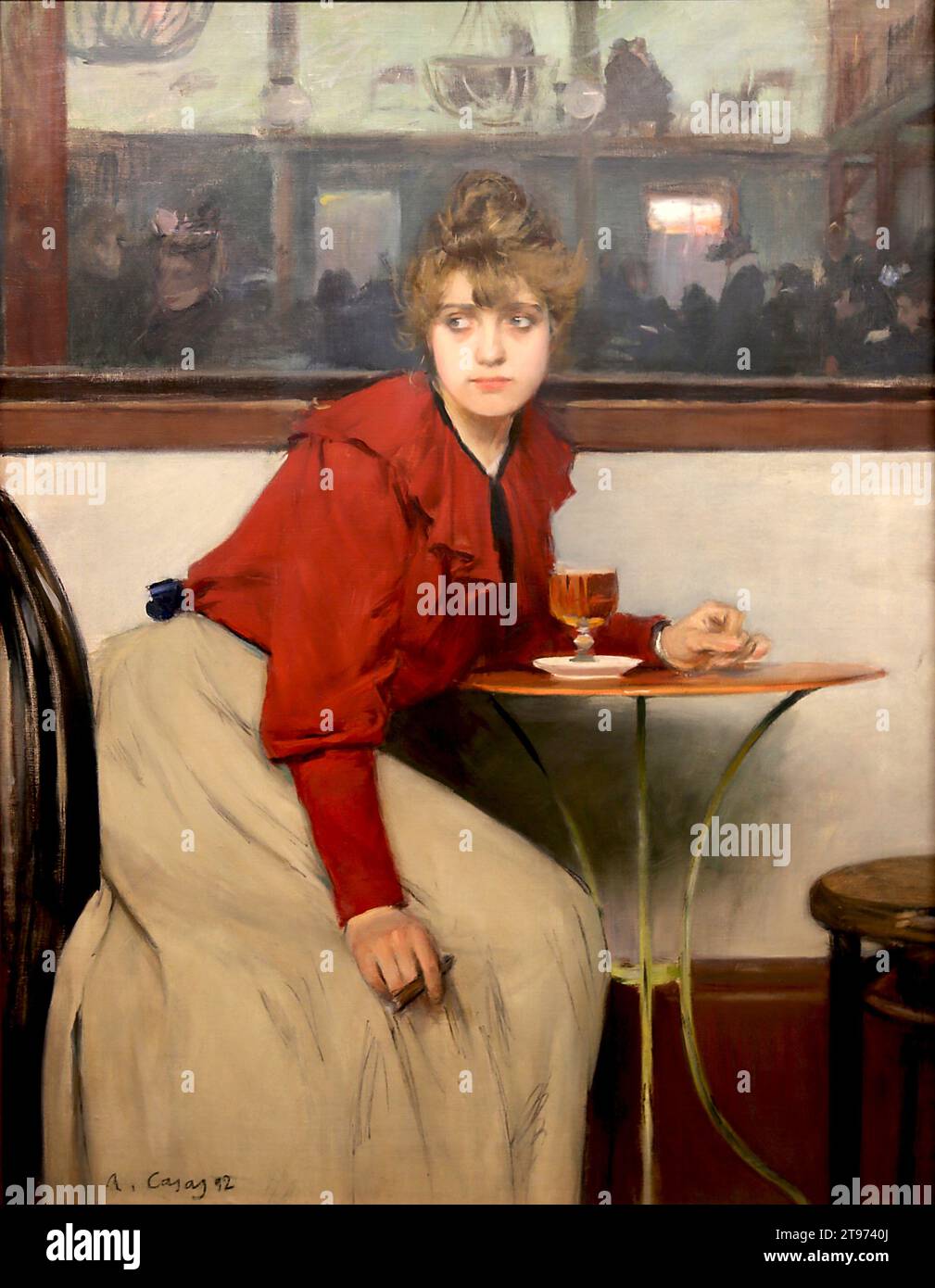 Madeleine (l'absente). 1892, huile sur toile de Ramon Casas (1866-1932). Peintre catalan. Modernisme. Musée de Montserrat, Catalogne. Banque D'Images