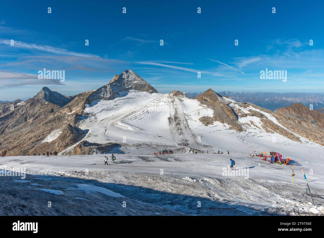 Hintertuxer Gletscherbahn,Hintertux, vallée de Tux, vallée de Tuxer, glacier de hintertux,, Alpes de Zillertaler, Tyrol, Autriche, Europe Banque D'Images