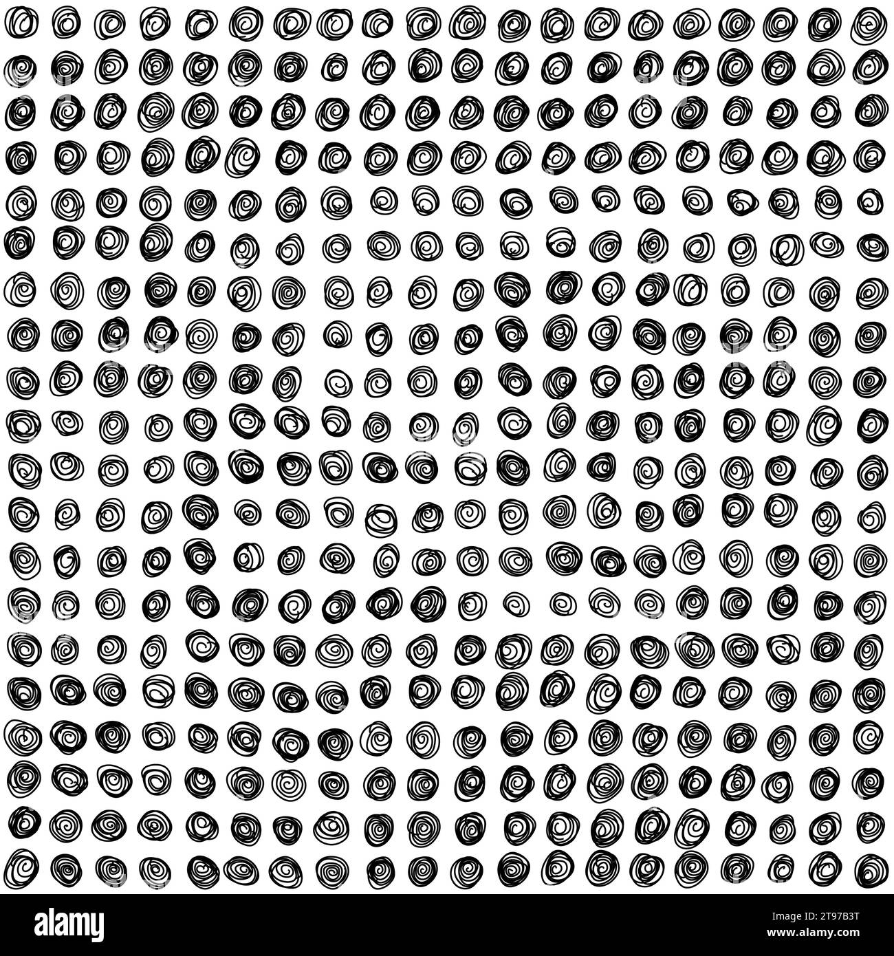 Points texture dessinée à la main Seamless fond carré circulaire Banque D'Images