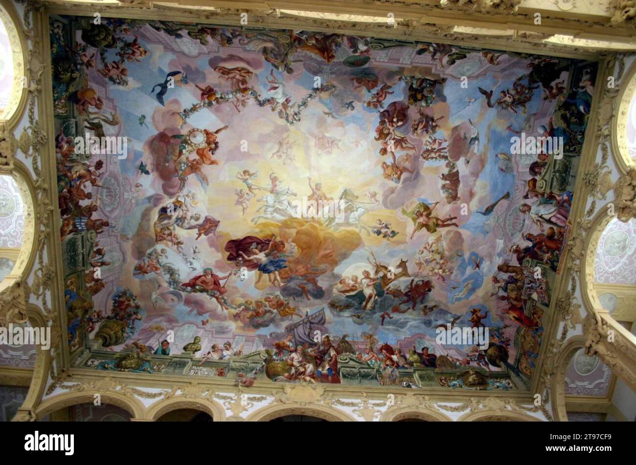 Fresque au plafond 1713 de Johann Rudolf Byss Banque D'Images