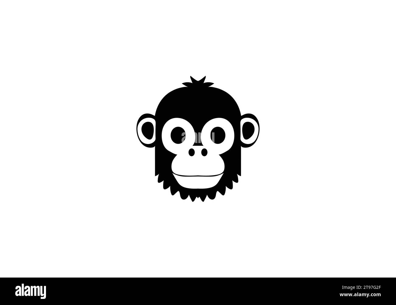 conception d'illustration d'icône de style minimaliste de singe Illustration de Vecteur