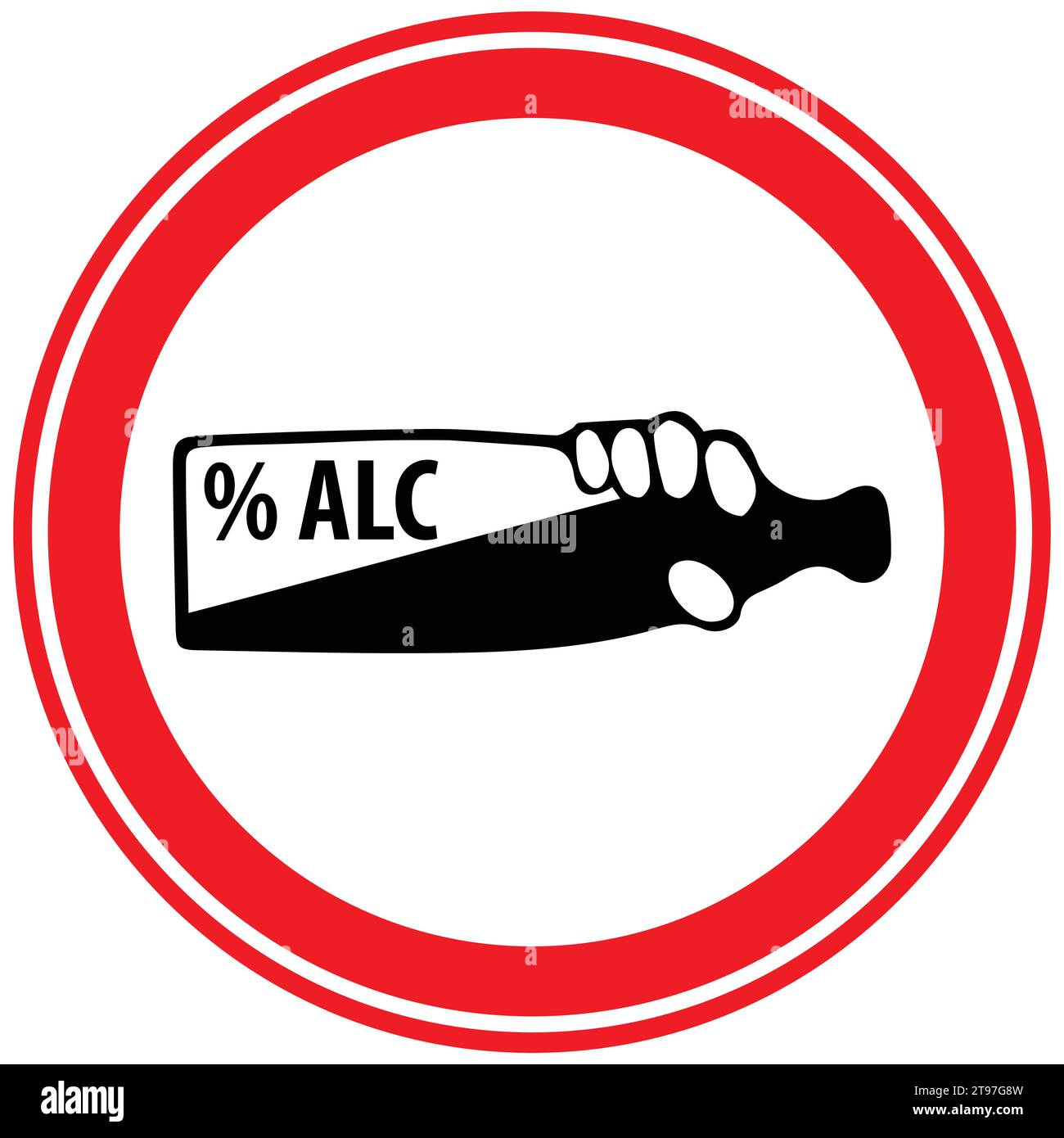 Graphique vectoriel d'un panneau de rue indiquant qu'il s'agit d'une zone sans alcool à Amsterdam Illustration de Vecteur